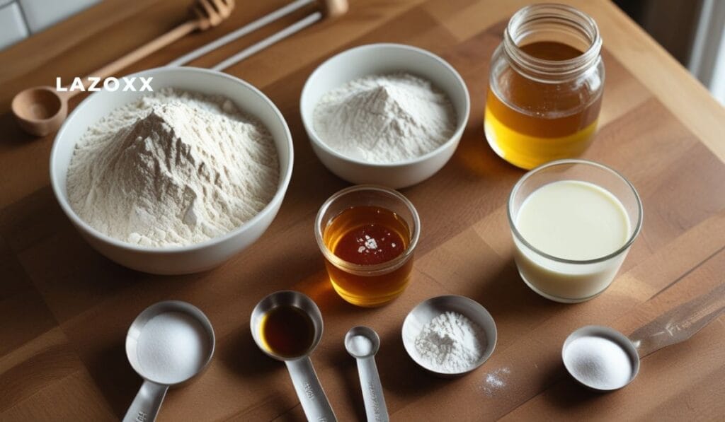 Ingredients for eggless and butter-free pancake